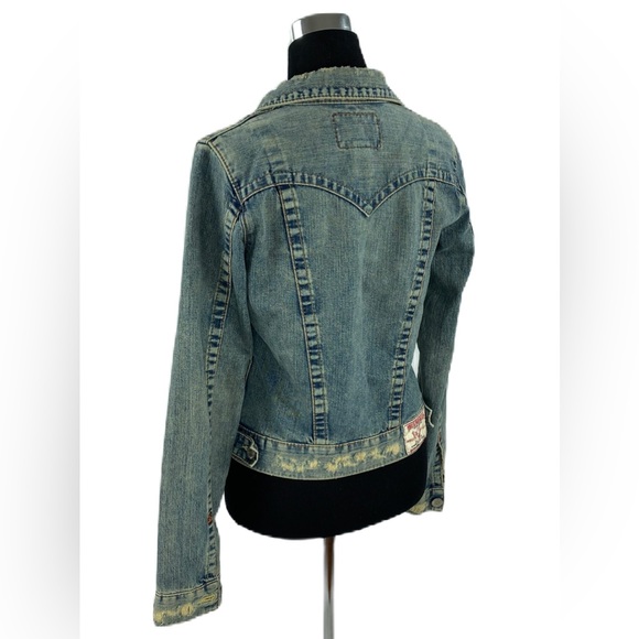 SOLD 😁 True Religion Distressed Denim Jacket - Picture 6 of 12